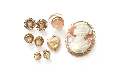 Lot 299 - A Small Quantity of Cameo Jewellery,...