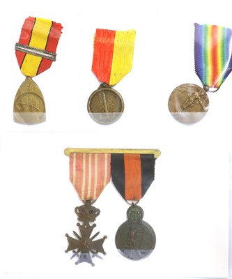 Lot 46 - A First World War Belgian Group of Three...