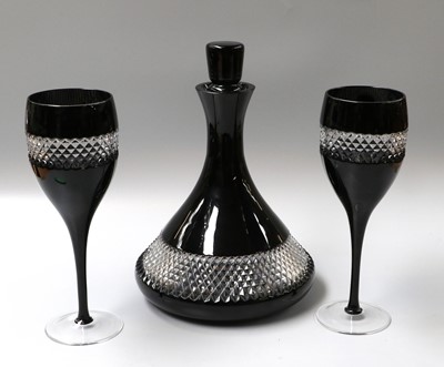 Lot 213 - A Waterford Crystal Black Flash Ships Decanter,...