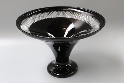 Lot 206 - Waterford Crystal Black Flash Pedestal Bowl,...