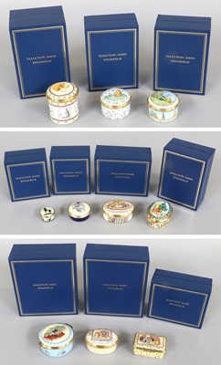 Lot 241 - Halycon Days Enamels, ten boxes from the...