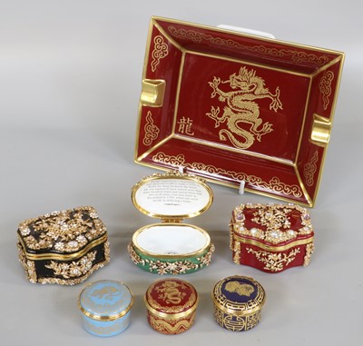 Lot 250 - Halycon Days Enamels, two replicas of jewelled...