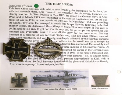 Lot 49 - A First World War German Iron Cross, first...