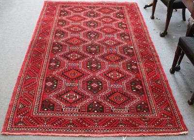 Lot 1209 - Turkmen Rug, the angular lattice field of...