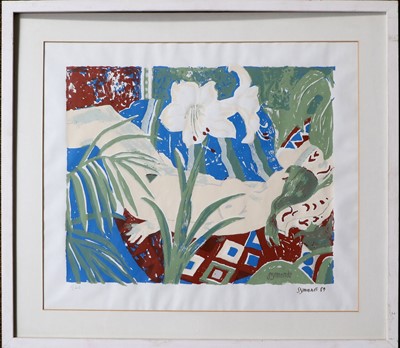 Lot 1042 - Ken Symonds (1927-2010) Girl in Conservatory...