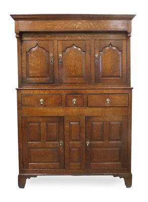 Lot 647 - A George III Court Cupboard, 3rd quarter 18th...