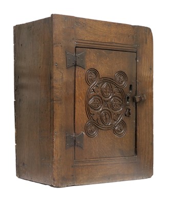 Lot 707 - A Joined Oak Wall-Mounted Westmorland Cupboard,...