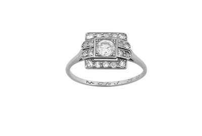 Lot 2318 - A Diamond Cluster Ring, circa 1930 the central...