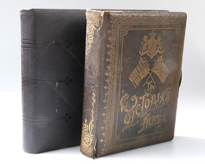 Lot 231 - Two Victorian Photograph Albums, one with...