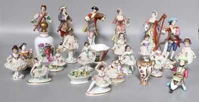 Lot 127 - A Quantity of Continental Porcelain Figures,...