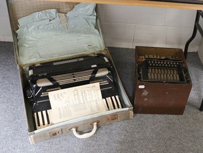 Lot 1370 - A Bell Piano Accordian, cased and a Campbell's...