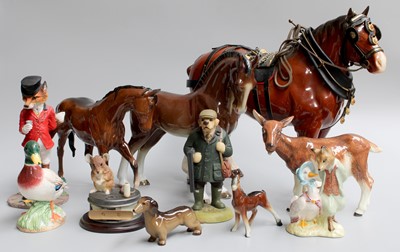 Lot 108 - A Beswick Model ''Black Beauty and Foal'', a...