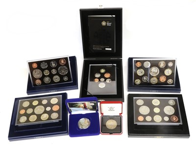 Lot 351 - Assorted UK Proof Sets and Commemorative Coins;...