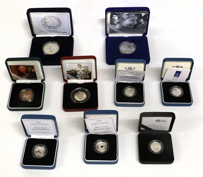 Lot 372 - 9x Silver Proof Commemorative Coins, to...