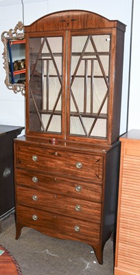 Lot 1233 - A Regency Mahogany Secretaire Bookcase, of...