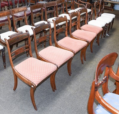 Lot 1265 - A Set of Five Regency Brass Inlaid Rosewood...