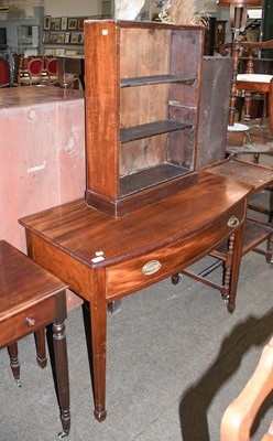 Lot 1246 - A Regency Mahogany Bowfront Side Table, single...