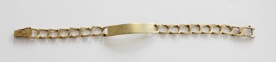 Lot 248 - A 9 Carat Gold Identity Bracelet, length 21cm