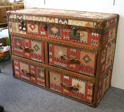 Lot 1185 - A Modern Howard Kilim Chest of Drawers, with...