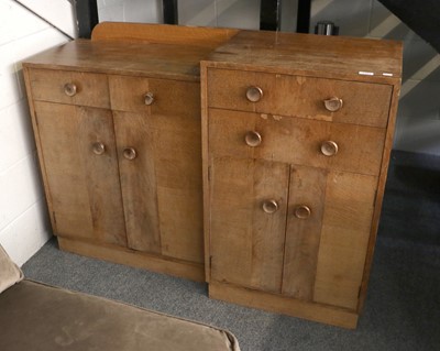 Lot 1343 - A 1930s Oak and Walnut Veneered Asymmetrical...