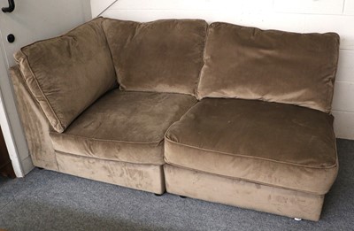 Lot 1196 - A Contemporary Modular Corner Sofa, in grey...