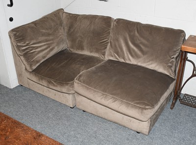 Lot 1298 - A Contemporary Modular Sofa, in grey...