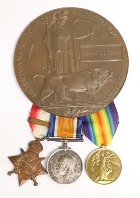 Lot 90 - A First World War "Mons" Trio and Memorial...