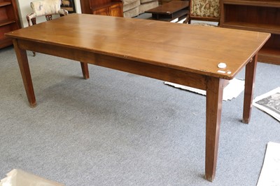 Lot 1194 - A Reproduction Farmhouse Dining Table, raised...