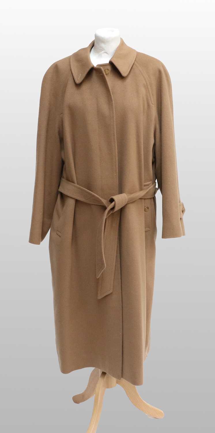 Lot 2101 - Burberrys Tan Cashmere Collared Overcoat, with...