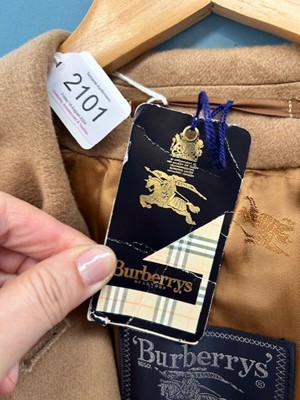 Lot 2101 - Burberrys Tan Cashmere Collared Overcoat, with...