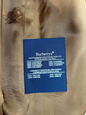 Lot 2101 - Burberrys Tan Cashmere Collared Overcoat, with...