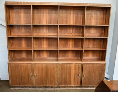 Lot 1293 - A Large Open Bookcase, with adjustable shelves,...