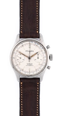 Lot 2412 - Nivada: A Stainless Steel Chronograph...