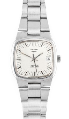 Lot 2420 - Longines: A Stainless Steel Automatic Calendar...