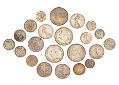 Lot 181 - A Small Assortment of World Silver Coins,...