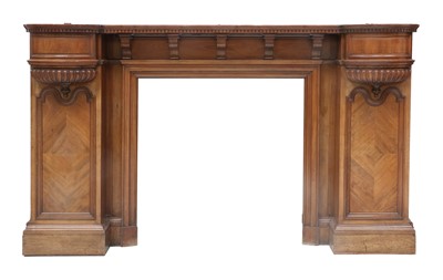 Lot 1290 - A Victorian Mahogany Fireplace, 225cm by 47cm...