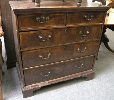 Lot 1163 - An 18th Century Oak Four Height Chest of...