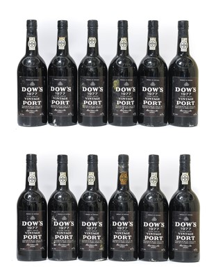 Lot 5077 - Dow's 1977 Vintage Port (twelve bottles)