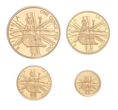 Lot 136 - UK, Britannia Four-Coin Gold Proof Set 2011,...