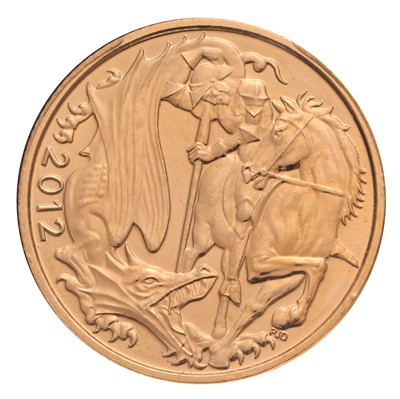 Lot 32 - Elizabeth II, Sovereign 2012, with stylised St....