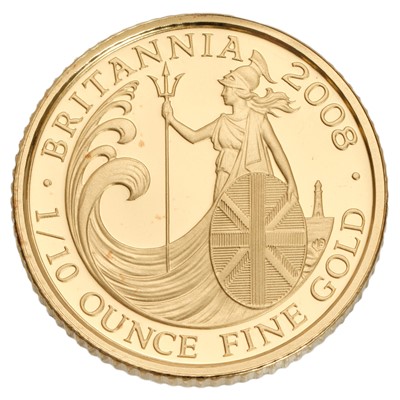 Lot 116 - UK, Britannia 1/10th Oz. Gold Proof Coin 2008,...