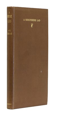 Lot 41 - Housman (A. E.). A Shropshire Lad. The...
