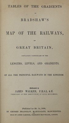 Lot 100 - Bradshaw (George). Map and Sections of The...