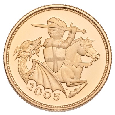 Lot 75 - Elizabeth II, Gold Proof Sovereign 2005,...