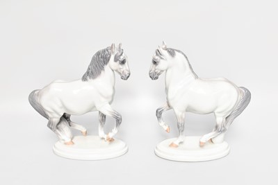 Lot 118 - Pair of Royal Copenhagen Cantering Horses,...