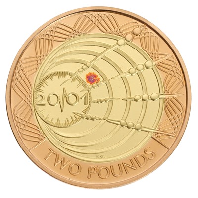 Lot 24 - UK, Gold Proof Two Pounds 2001, Marconi,...