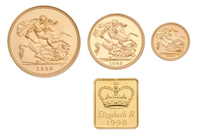 Lot 33 - UK, Gold Proof Sovereign Collection 1998,...