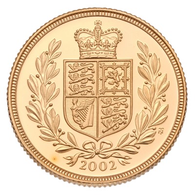 Lot 93 - Elizabeth II, Proof Sovereign 2002; featuring...