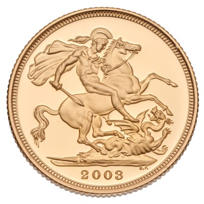 Lot 138 - Elizabeth II, Proof Sovereign 2003, no. 7815;...