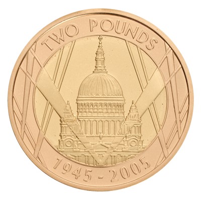 Lot 85 - UK, Gold Proof Two Pounds 2005, The End of...